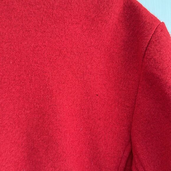 Geiger Boiled Wool Blazer Red Sz 40 Austria FLAW - Picture 9 of 13